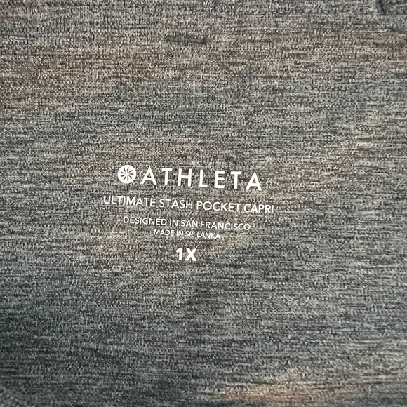 Athleta Ultimate Stash Pocket Gray Capri Leggings - Picture 8 of 8